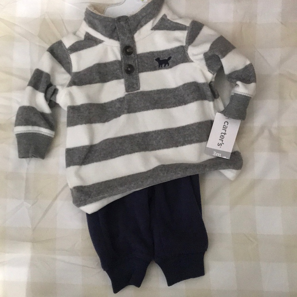 Carter’s boys Fleece Set New 3 mo